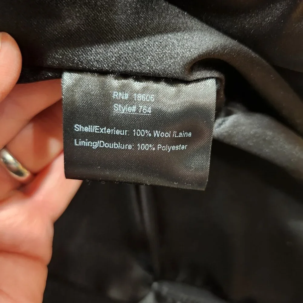 Schott Bros Perfecto 764 Wool Peacoat Black Men’s XL Made in USA - Picture 9 of 16
